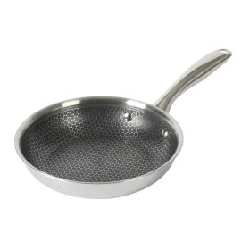 Oster Modessa 8 Inch Nonstick Triply Stainless Steel Frying Pan in Silver