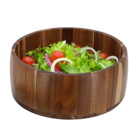 MegaChef 9.75 Inch Large Acacia Wood Salad Bowl
