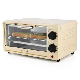 MegaChef 9.5 Quart Electric Counter Top Toaster Oven in Cream
