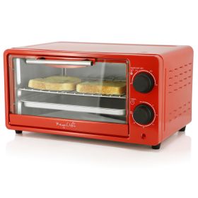 MegaChef 9.5 Quart Electric Counter Top Toaster Oven in Candy Red