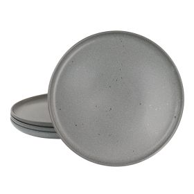 Our Table Landon 4 Piece 8.4 Inch Round Stoneware Salad Plate Set in Truffle