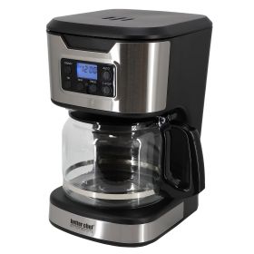 Better Chef 12-Cup Programmable Coffee Maker in Black with Stainless Steel Accents