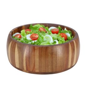 MegaChef 9.75 Inch Acacia Wood Salad Bowl