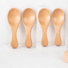 4Pcs Mini Wooden Spoons; Small Spice Condiment Spoon; Sugar Tea Coffee Scoop; Short Handle Wood Spoon; Jam Mustard Ice Cream Wood Spoons; Kitchen Gad