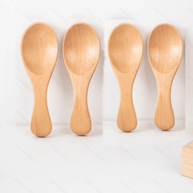 4Pcs Mini Wooden Spoons; Small Spice Condiment Spoon; Sugar Tea Coffee Scoop; Short Handle Wood Spoon; Jam Mustard Ice Cream Wood Spoons; Kitchen Gad (Color: Color #2)