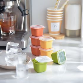 1/6pcs Ice Cube Tray Large Size Silicone Ice Cube Mold With Removable Lid Reusable And BPA Free For Whiskey Cocktail Stackable Flexible Safety Ice Cub (quantity: 6pcs)