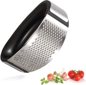 Garlic Press Rocker; Stainless Steel Garlic Crusher Chopper Mincer Squeezer (Type: 1Pcs)