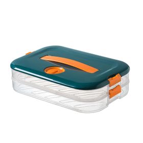 1pc Refrigerator Dumpling Storage Box; Frozen Dumplings Multi-layer; Household Large Capacity Dumpling Box Multifunctional 11.8in/8in (quantity: Two-layer)