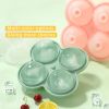 1pc Ice Cube Trays; Large Silicone Ice Cubes Mold; Ice Ball Maker; Round Ice Mold; Easy-Release; No Leakage; For Whiskey; Cocktail; Juice; Party